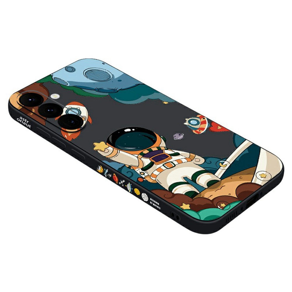 For Samsung Galaxy A56 5G Case Cartoon Rocket Astronaut Pattern TPU Protective Phone Cover