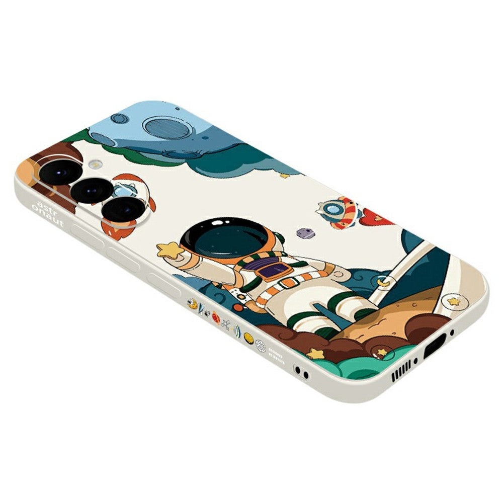 For Samsung Galaxy A56 5G Case Cartoon Rocket Astronaut Pattern TPU Protective Phone Cover