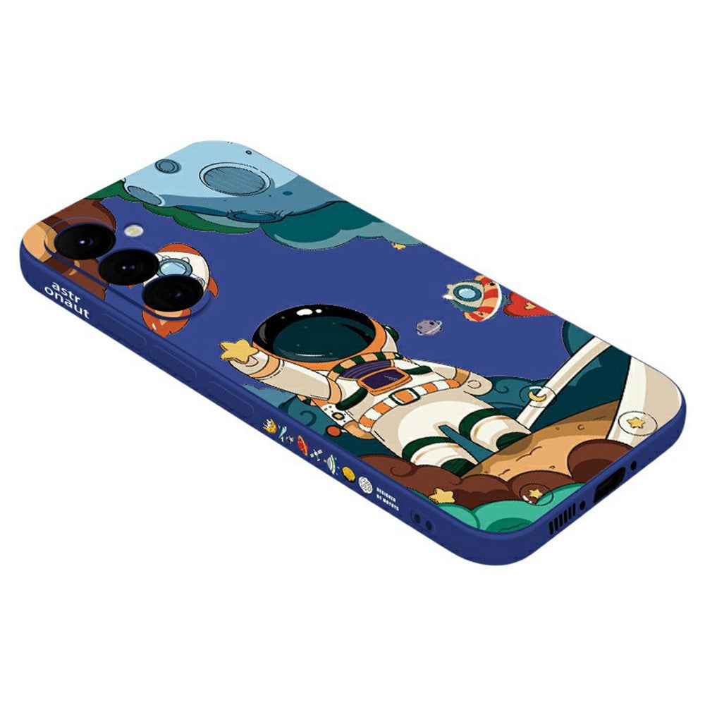 For Samsung Galaxy A56 5G Case Cartoon Rocket Astronaut Pattern TPU Protective Phone Cover