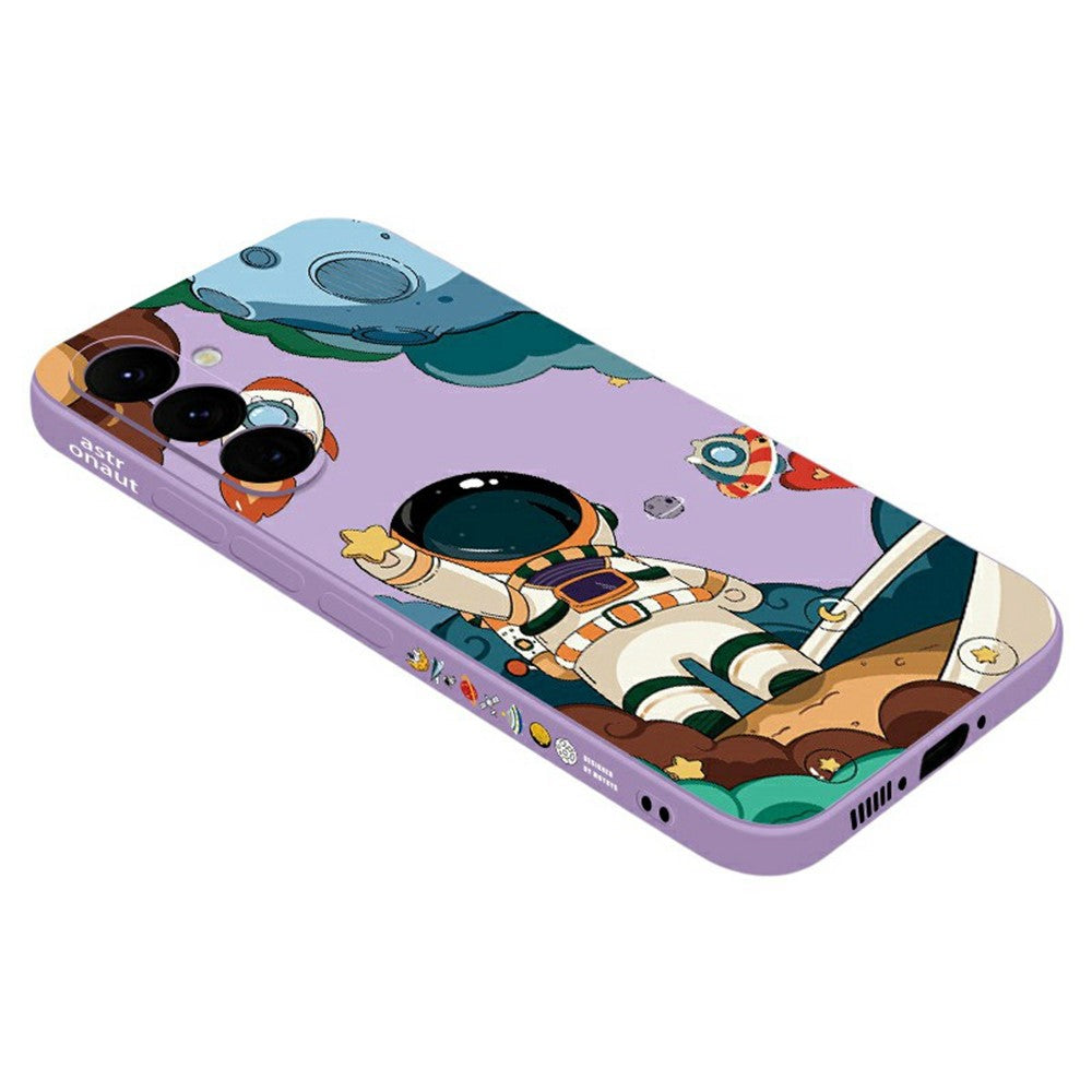 For Samsung Galaxy A56 5G Case Cartoon Rocket Astronaut Pattern TPU Protective Phone Cover