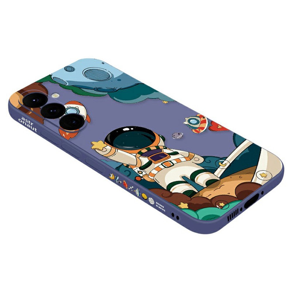 For Samsung Galaxy A56 5G Case Cartoon Rocket Astronaut Pattern TPU Protective Phone Cover