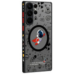 För Samsung Galaxy S26 Ultra Magnetiskt fodral Astronautmönster Stötsäkert PC + TPU Telefonskydd