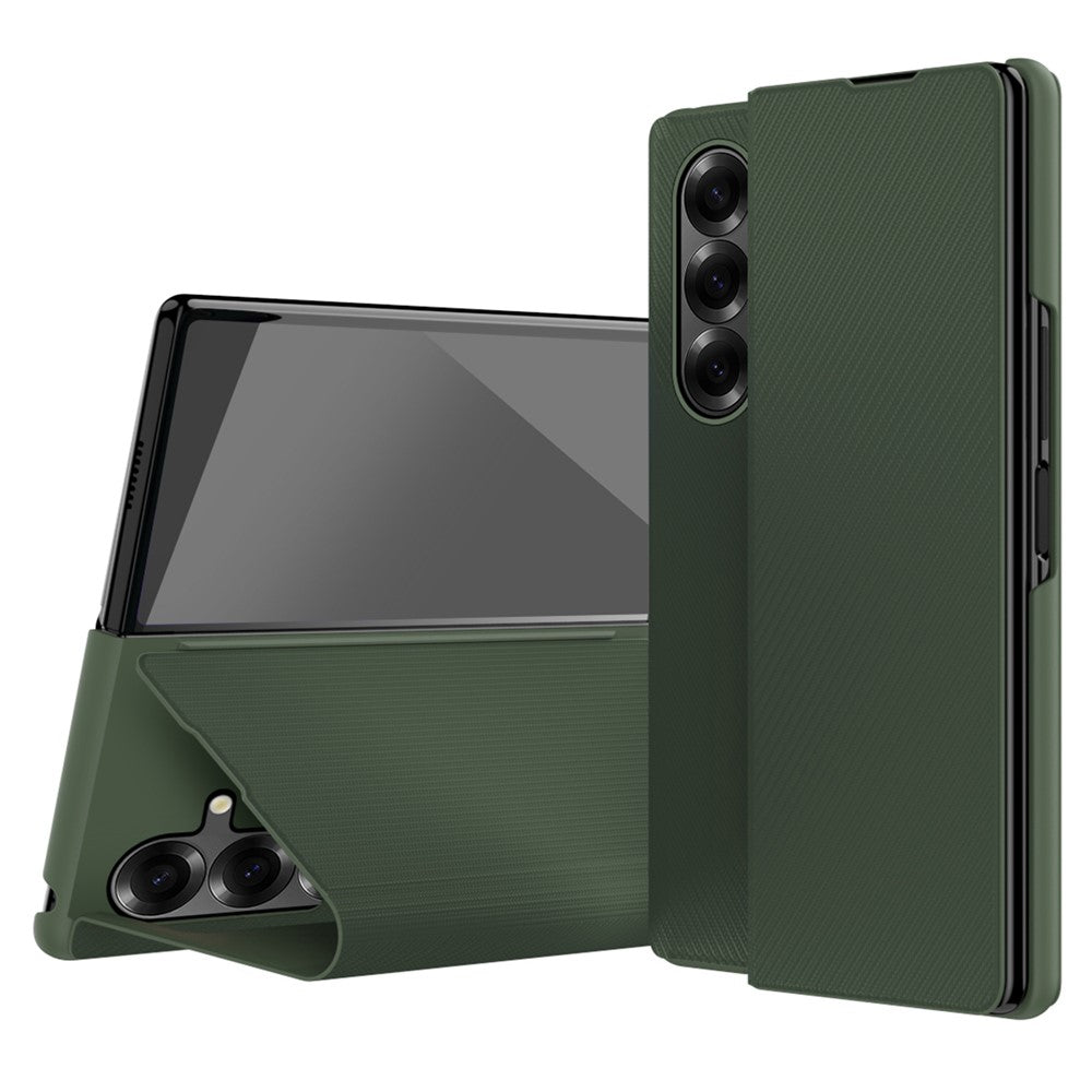For Samsung Galaxy Z Fold8 Ultra Case Aramid Fiber Texture Leather + PC Stand Phone Cover