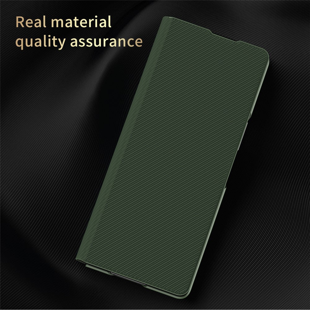 For Samsung Galaxy Z Fold8 Ultra Case Aramid Fiber Texture Leather + PC Stand Phone Cover