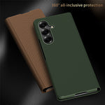 For Samsung Galaxy Z Fold8 Ultra Case Aramid Fiber Texture Leather + PC Stand Phone Cover
