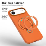 For iPhone Air Case Magnetic Rotating Kickstand Tech Fabric TPU Protective Cover