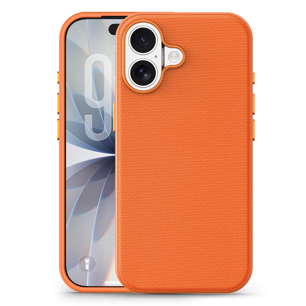 For iPhone 17 Magnetic Case Tech Fabric Coated TPU + PC Anti-Drop Phone Cover