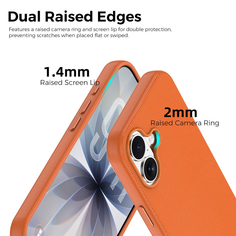 For iPhone 17 Magnetic Case Tech Fabric Coated TPU + PC Anti-Drop Phone Cover