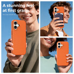 For iPhone 17 Magnetic Case Tech Fabric Coated TPU + PC Anti-Drop Phone Cover