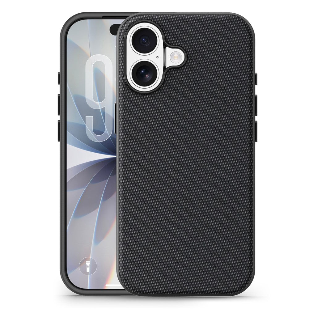 For iPhone 17 Magnetic Case Tech Fabric Coated TPU + PC Anti-Drop Phone Cover