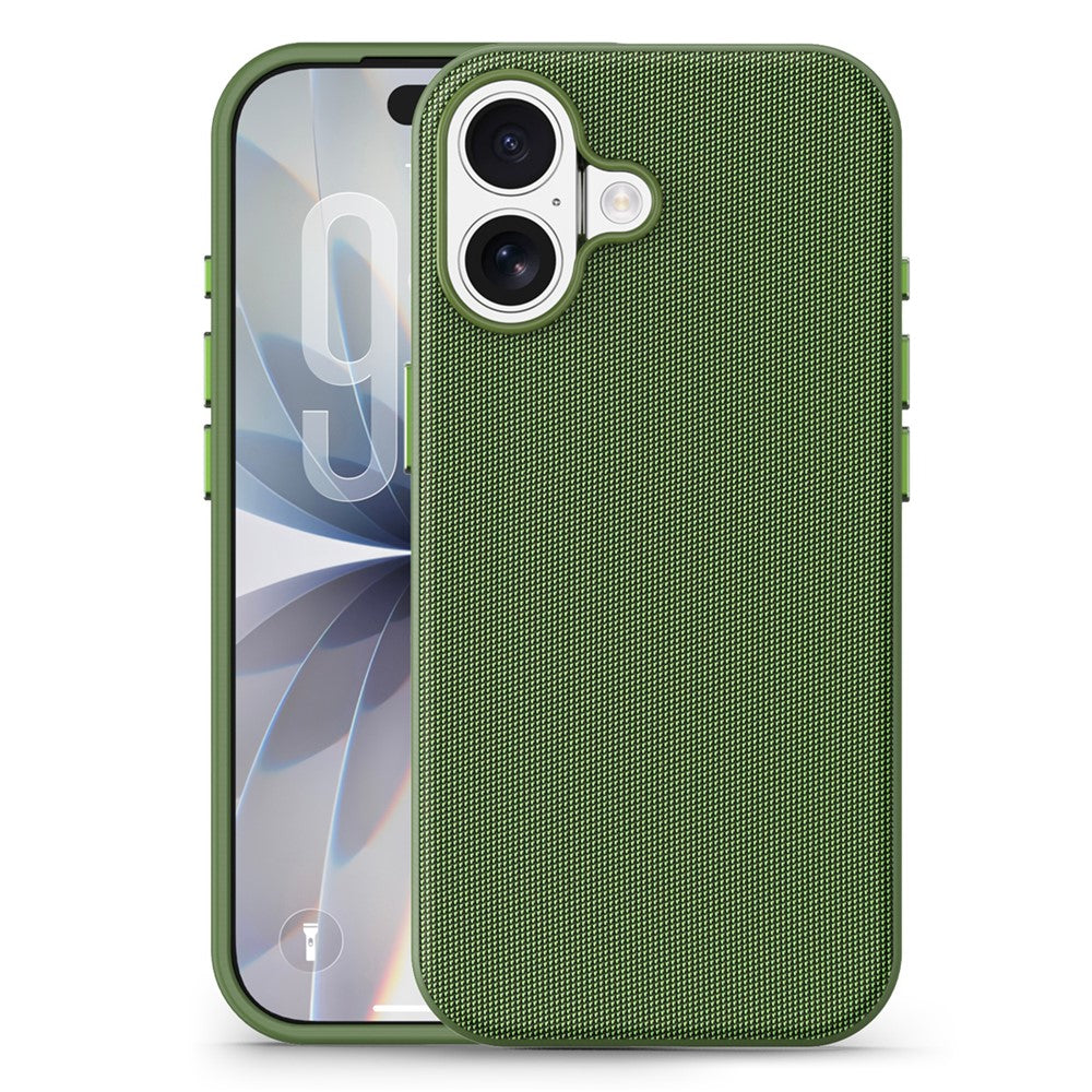 For iPhone 17 Magnetic Case Tech Fabric Coated TPU + PC Anti-Drop Phone Cover