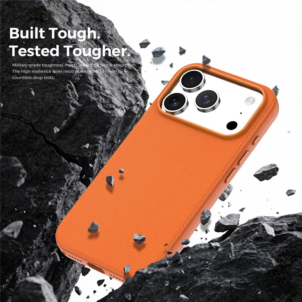 For iPhone 17 Pro Magnetic Case Tech Fabric Coated TPU + PC Anti-Drop Phone Cover