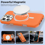 For iPhone 16 Pro Max Magnetic Case Fine Grid Texture Leather Coated TPU PC Phone Cover with Metal Lens Frame