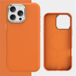 For iPhone 16 Pro Max Magnetic Case Fine Grid Texture Leather Coated TPU PC Phone Cover with Metal Lens Frame