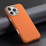 For iPhone 16 Pro Max Magnetic Case Fine Grid Texture Leather Coated TPU PC Phone Cover with Metal Lens Frame