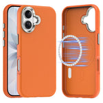 Til iPhone 17 Magnetisk Cover Fint Gitternet Tekstur Læderbelagt TPU PC Telefoncover med Metal Linseramme