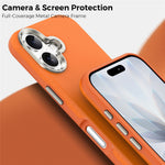 Til iPhone 17 Magnetisk Cover Fint Gitternet Tekstur Læderbelagt TPU PC Telefoncover med Metal Linseramme