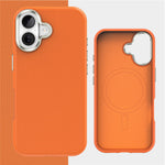 Til iPhone 17 Magnetisk Cover Fint Gitternet Tekstur Læderbelagt TPU PC Telefoncover med Metal Linseramme