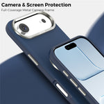 For iPhone Air Magnetic Case Fine Grid Texture Leather Back Phone Cover with Detachable Card Holder