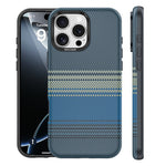 For iPhone 16 Pro Max Magnetic Case Gradient Rainbow Leather Coated TPU + PC Hybrid Shockproof Cover