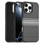 For iPhone 16 Pro Max Magnetic Case Gradient Rainbow Leather Coated TPU + PC Hybrid Shockproof Cover