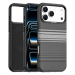 For iPhone 17 Pro Magnetic Case Gradient Rainbow Leather Coated TPU + PC Hybrid Shockproof Cover