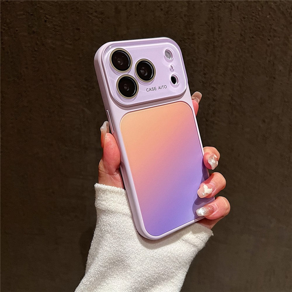 Til iPhone 17 Pro Max Cover Gradient TPU + PC Præcis Udskæring Beskyttende Telefoncover med Linsefilm