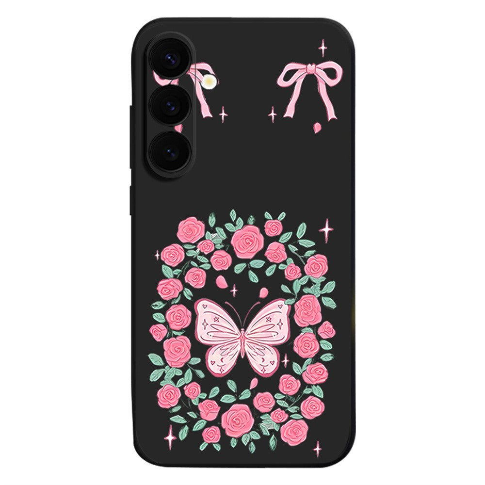 For Samsung Galaxy S26+ Magnetic Case UV Printing Butterfly Pattern Liquid Silicone Scratch Resistant Phone Cover