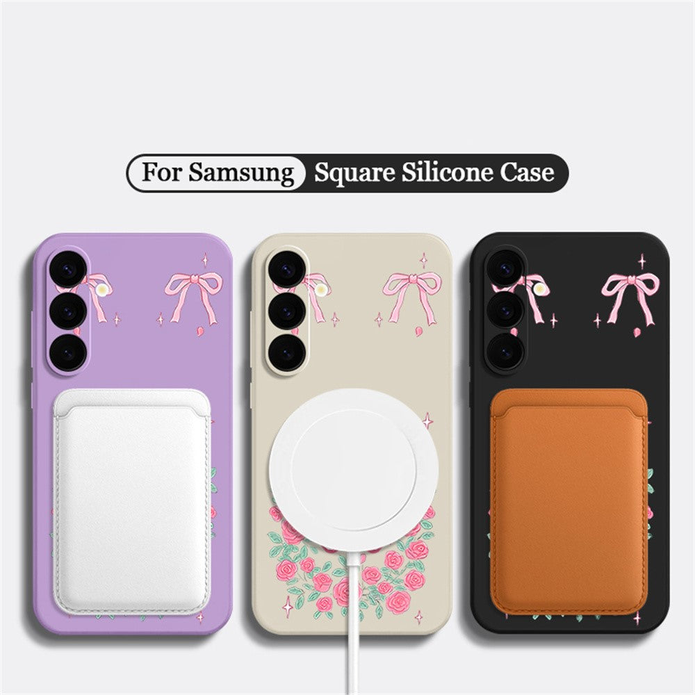 For Samsung Galaxy S26+ Magnetic Case UV Printing Butterfly Pattern Liquid Silicone Scratch Resistant Phone Cover