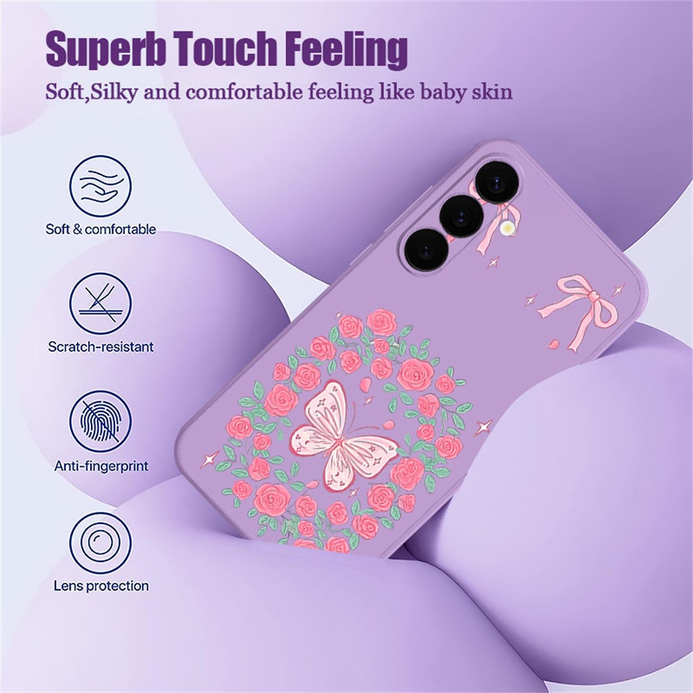 For Samsung Galaxy S26+ Magnetic Case UV Printing Butterfly Pattern Liquid Silicone Scratch Resistant Phone Cover