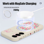 For Samsung Galaxy S26+ Magnetic Case UV Printing Butterfly Pattern Liquid Silicone Scratch Resistant Phone Cover