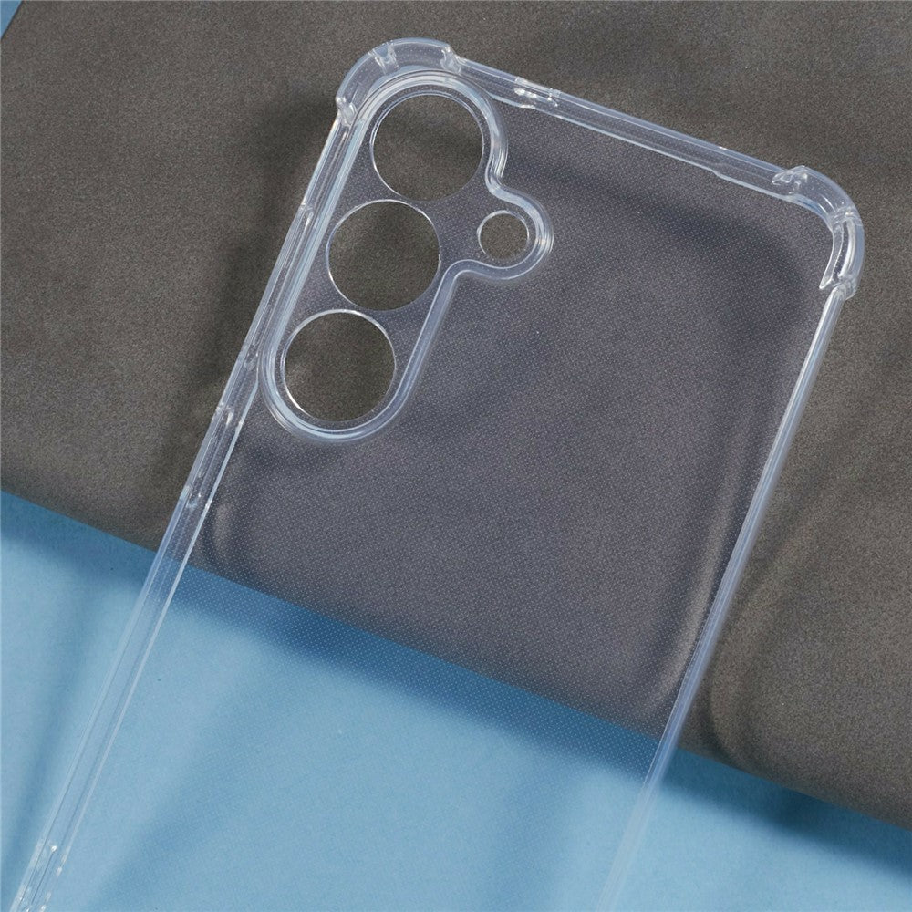For Samsung Galaxy S26 FE Case Reinforced Corner TPU Clear Phone Cover with Lanyard