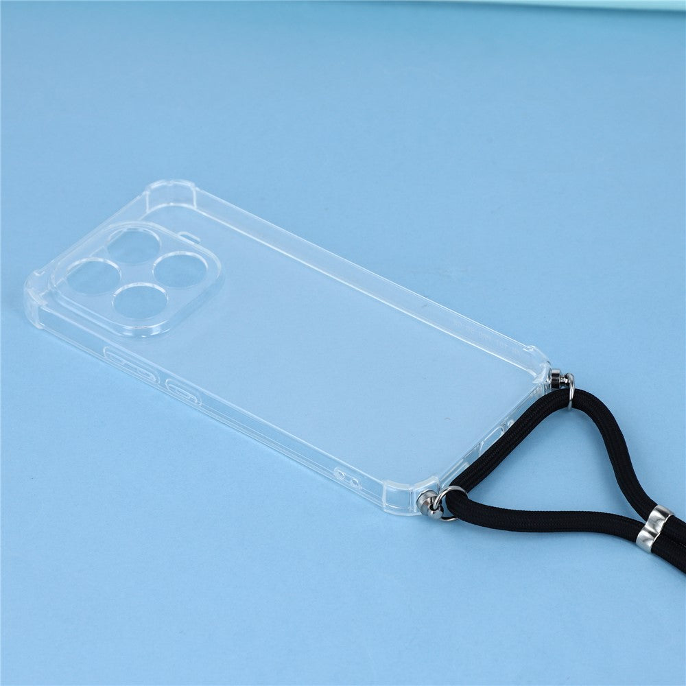 For Xiaomi 17T Pro Case Reinforced Corner TPU Clear Phone Cover with Lanyard