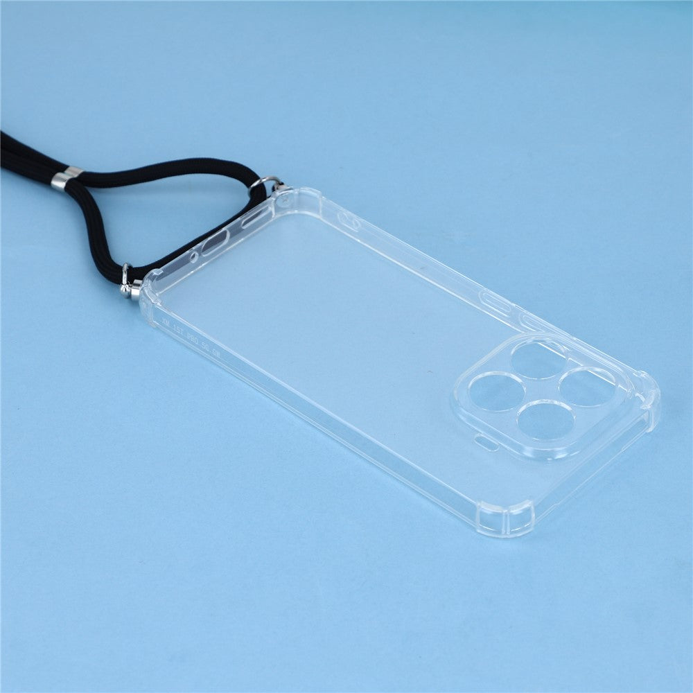 For Xiaomi 17T Pro Case Reinforced Corner TPU Clear Phone Cover with Lanyard