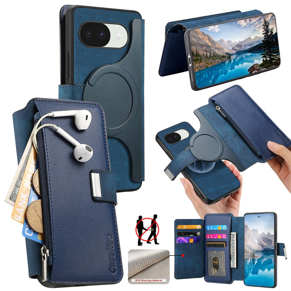 CASENEO MW-02 For Google Pixel 10a Case Detachable Magnetic Leather Flip Cover
