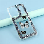 Til Samsung Galaxy S25+ / S24+ etui DIY sommerfugle glimmer epoxy blød TPU telefon bagcover