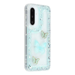 Til Samsung Galaxy S25+ / S24+ etui DIY sommerfugle glimmer epoxy blød TPU telefon bagcover