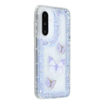 Til Samsung Galaxy S25+ / S24+ etui DIY sommerfugle glimmer epoxy blød TPU telefon bagcover