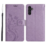 Til Samsung Galaxy S26 FE Læder Pung Etui Sommerfugl Blomst Trykt Telefoncover med Rem