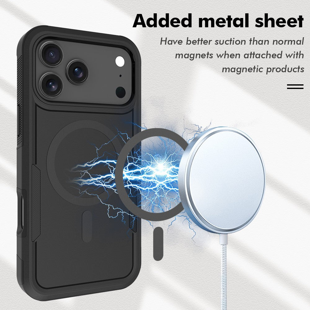 For iPhone 18 Pro Max / 17 Pro Max Case Compatible with MagSafe Dual Layer PC + TPU Shockproof Phone Cover