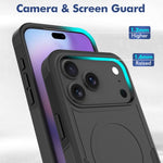For iPhone 18 Pro Max / 17 Pro Max Case Compatible with MagSafe Dual Layer PC + TPU Shockproof Phone Cover