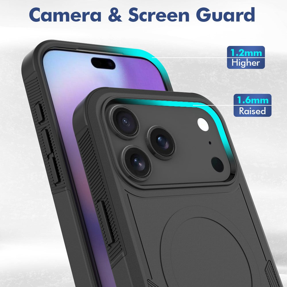 For iPhone 18 Pro Max / 17 Pro Max Case Compatible with MagSafe Dual Layer PC + TPU Shockproof Phone Cover