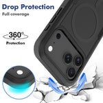 For iPhone 18 Pro Max / 17 Pro Max Case Compatible with MagSafe Dual Layer PC + TPU Shockproof Phone Cover