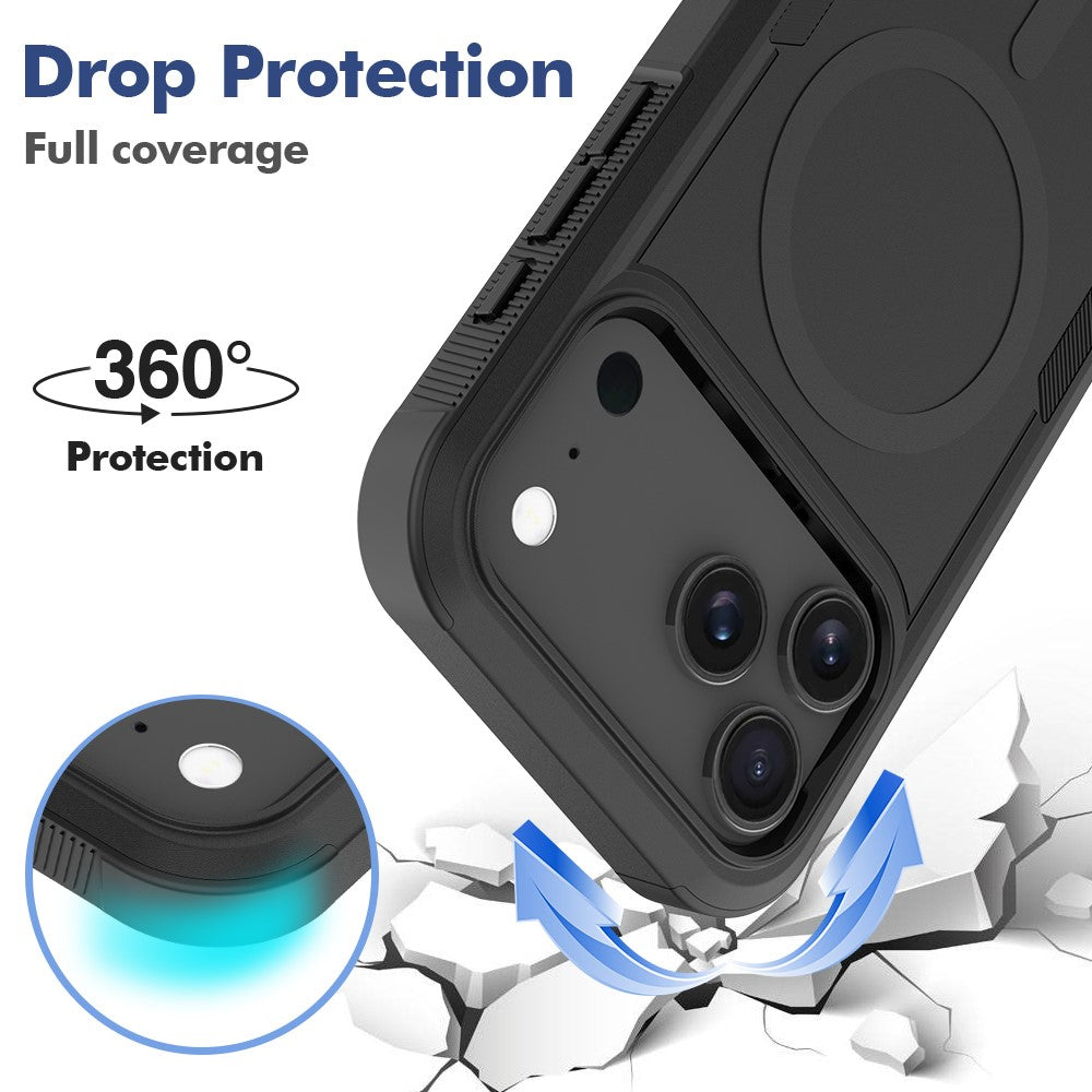For iPhone 18 Pro Max / 17 Pro Max Case Compatible with MagSafe Dual Layer PC + TPU Shockproof Phone Cover