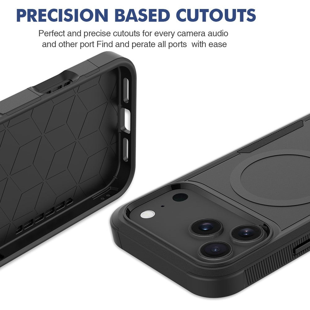 For iPhone 18 Pro Max / 17 Pro Max Case Compatible with MagSafe Dual Layer PC + TPU Shockproof Phone Cover