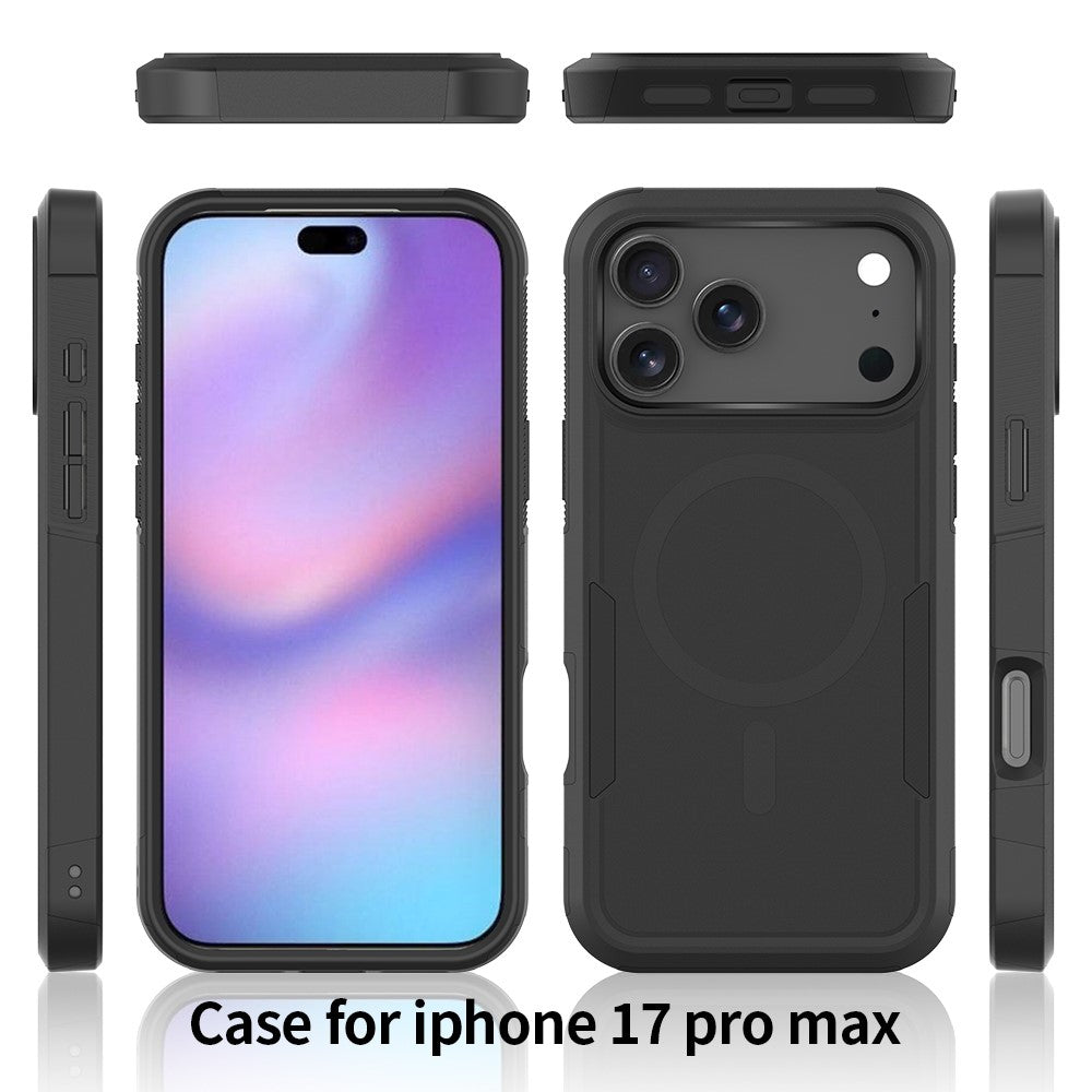 For iPhone 18 Pro Max / 17 Pro Max Case Compatible with MagSafe Dual Layer PC + TPU Shockproof Phone Cover