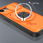Til iPhone 17e / 16e Magnetisk cover med skydende kameralinsebeskyttelse og drejelig støttefod i PC + TPU
