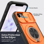 Til iPhone 17e / 16e Magnetisk cover med skydende kameralinsebeskyttelse og drejelig støttefod i PC + TPU