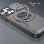 Til iPhone 14 Pro Max Magnetisk Cover Skydeligt Kameradæksel Roterbar Stander PC + TPU Telefoncover