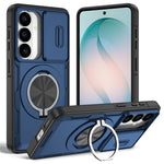 Magnetiskt skal för Samsung Galaxy S26 med glidande kameraskydd, roterande stöd, PC + TPU-skal